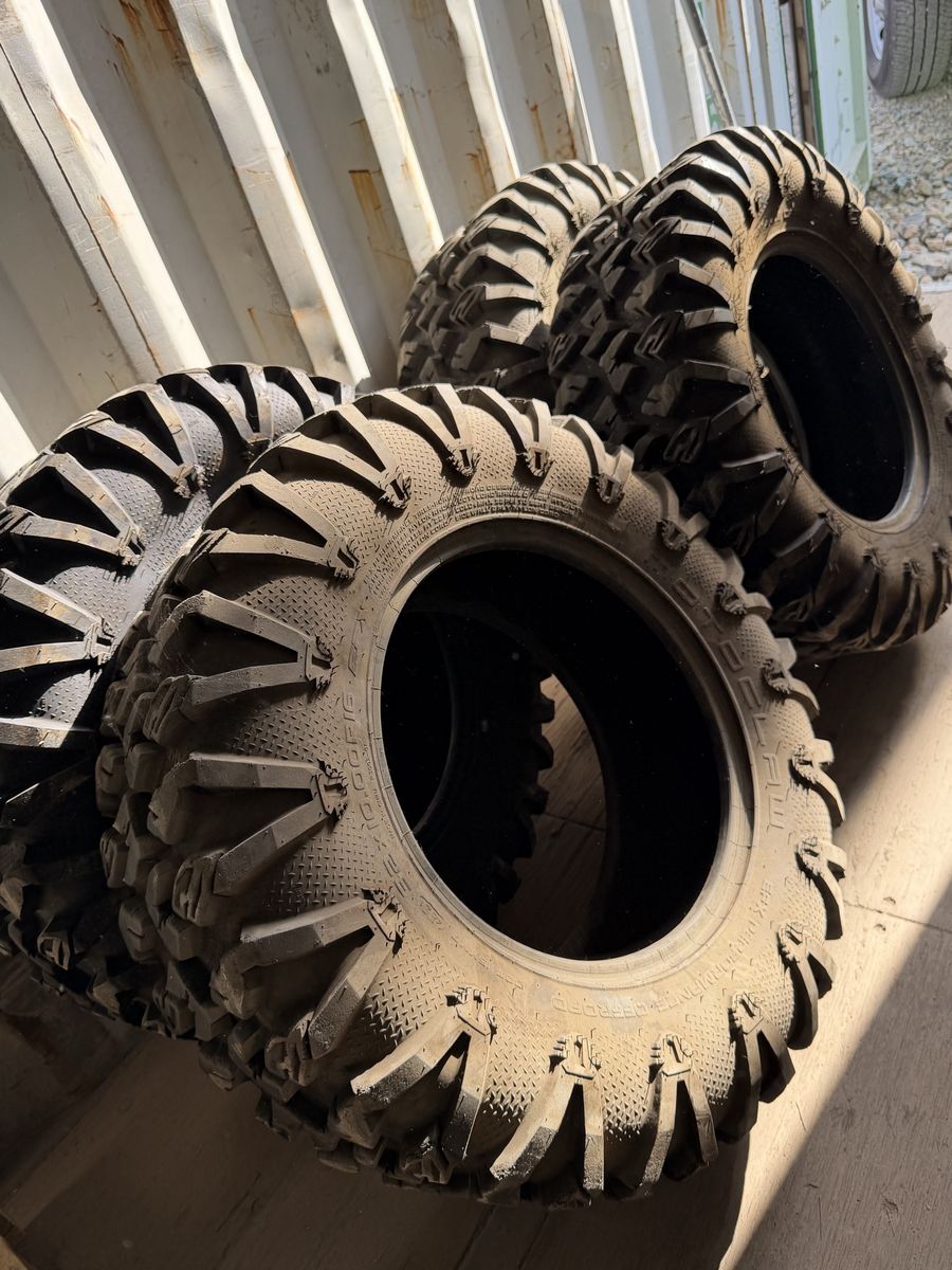 $350 -Set of 4 Used ATV/UTV Mud Tires with Aggressive Tread 32x10xR16