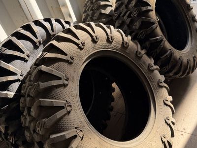 $350 -Set of 4 Used ATV/UTV Mud Tires with Aggressive Tread 32x10xR16
