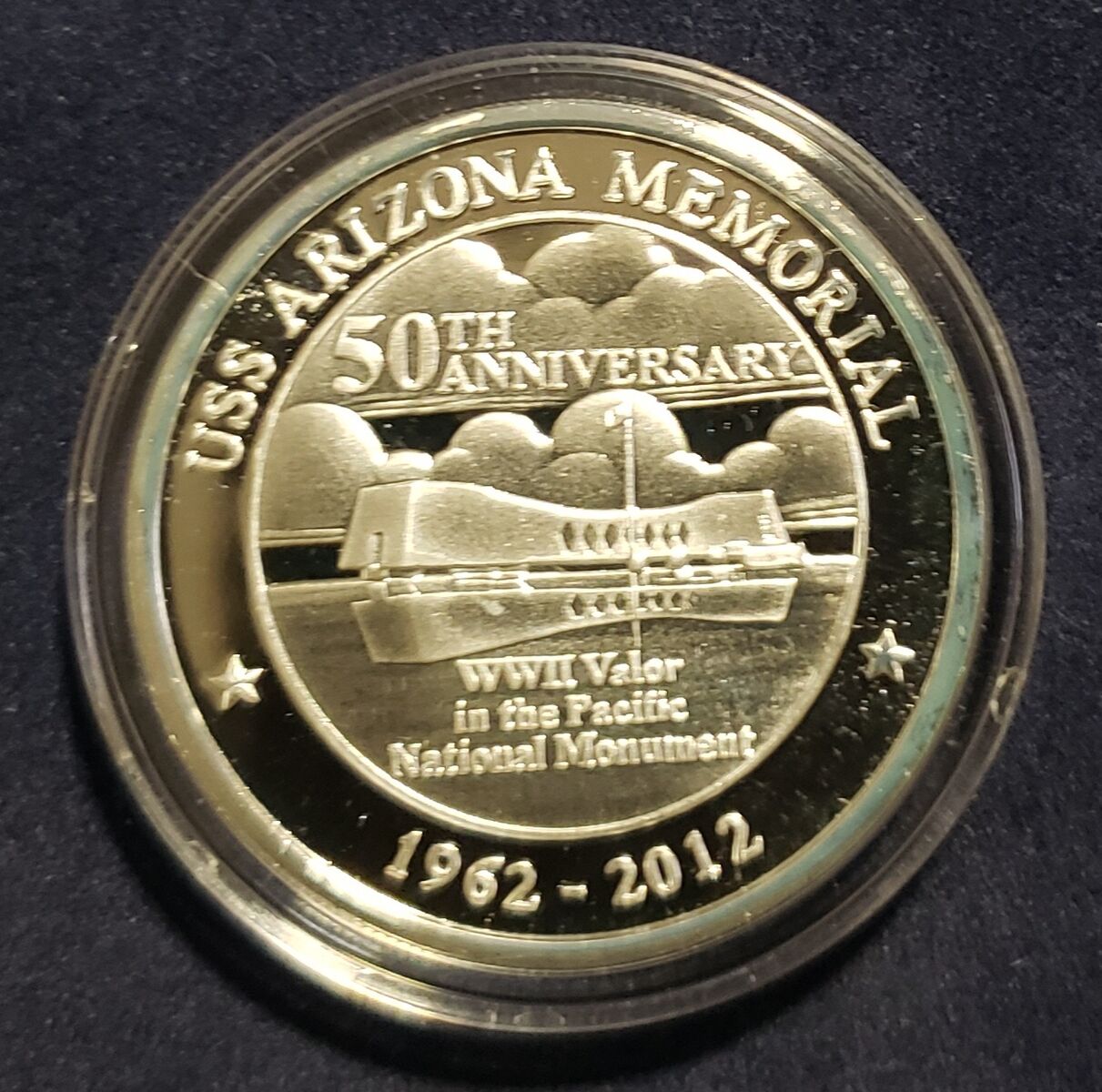 1 ounce .999 silver USS Arizona Memorial 50th Anniversary C09n