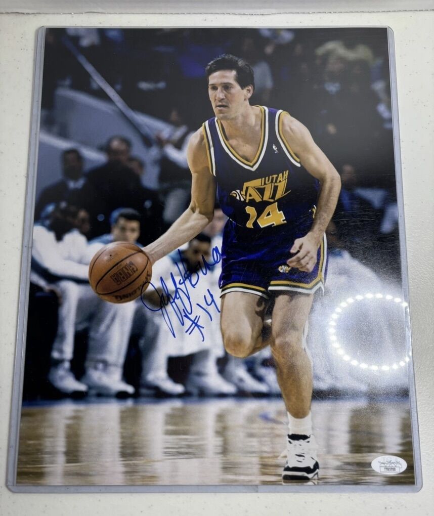 Jeff Hornacek Autograph Utah Jazz 11x14 Photo Auto