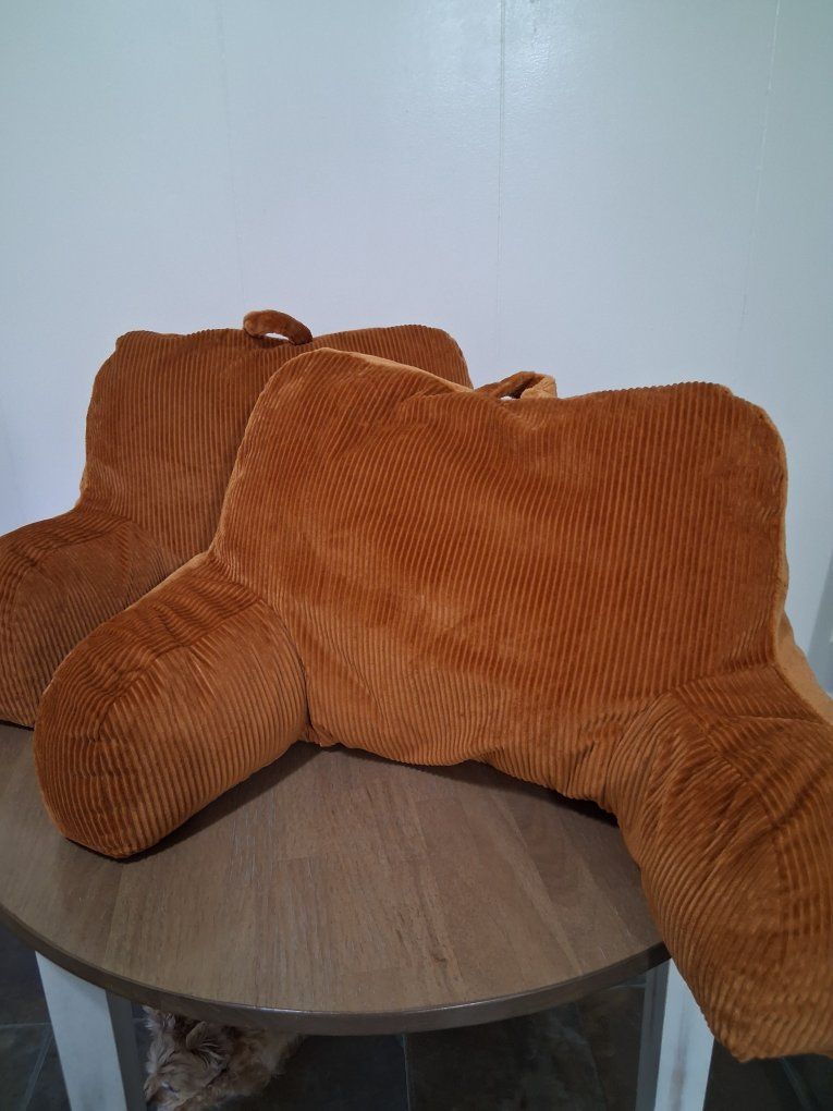 Corduroy Backrest Reading Pillows with Arms - Bed Rest Loungers
set of 2