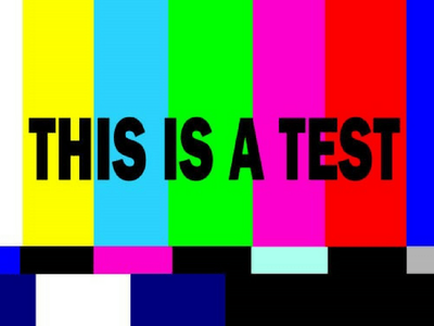 THIS IS A TEST - Color Bar Test Pattern