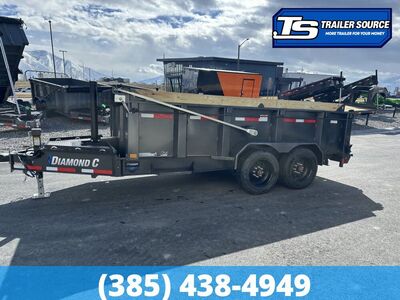 7x14 Diamond C LPT 208 Dump Trailer - 32" Sides - 18K GVWR - 18 Ply Tires, Board Brackets, Long Arm Tarp