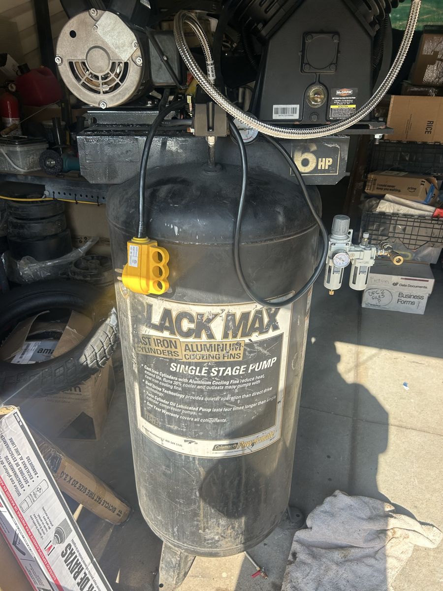 Coleman Black Max 60 Gallon Air Compressor completely rebuilt everything new