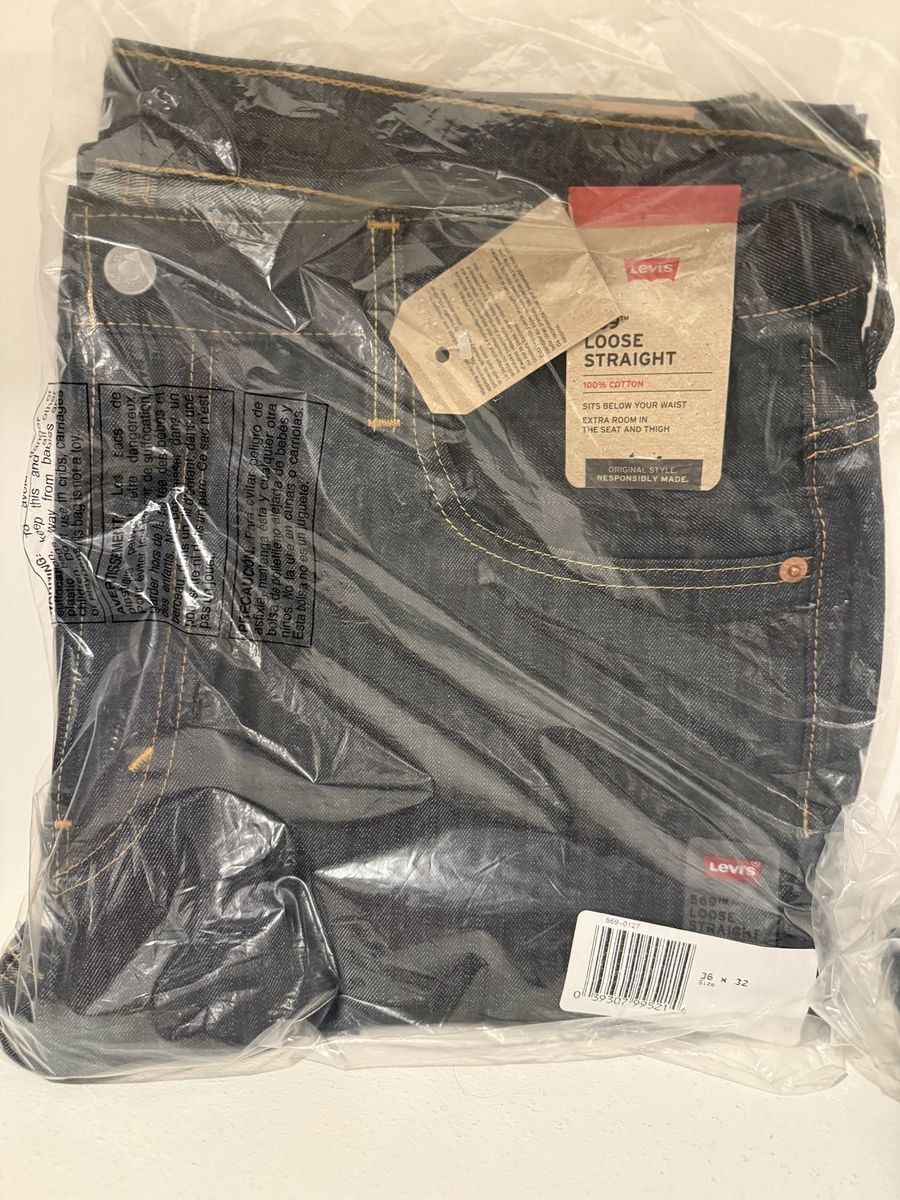 Levi's 569 Loose Straight Fit Men's Jeans 36x32 Ice Cap