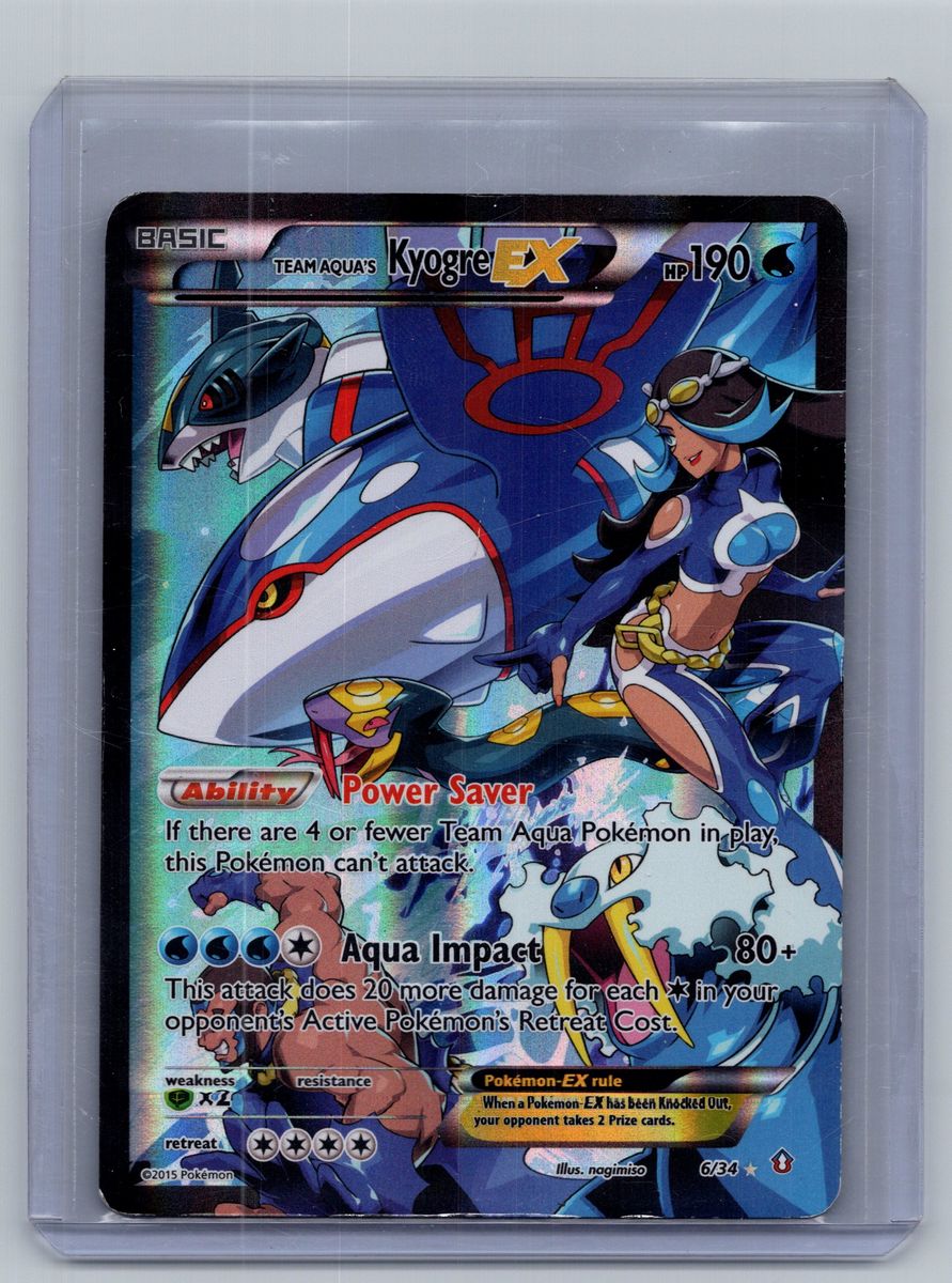 (HP) Team Aqua's Kyogre EX 6/34 - Pokemon Double Crisis