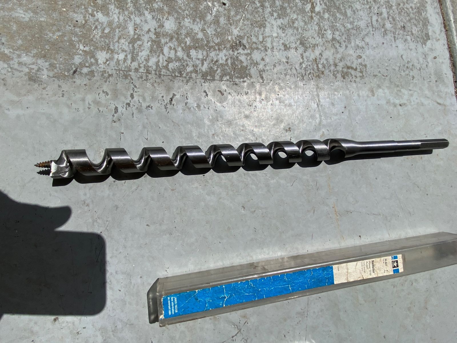 Drill Bit Auger 1" diameter 17" long for wood, drilling holes for pulling wire through a home,
