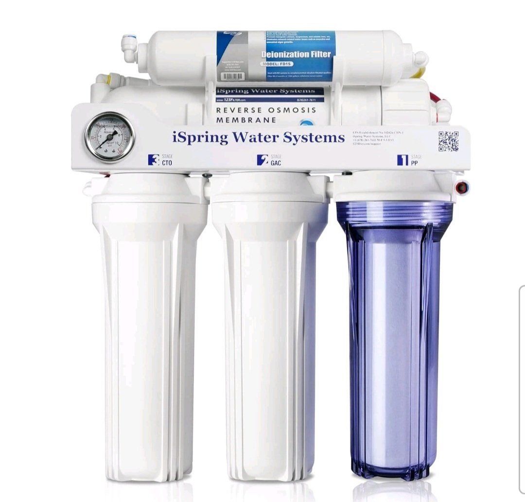 iSpring 5-Stage Reverse Osmosis Water Filtration System with Deionization