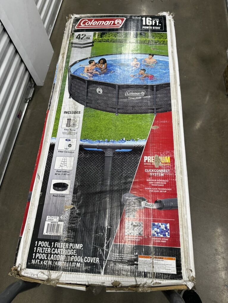 Coleman Power Steel 16 ft. x 42 in. Round PooL NEW