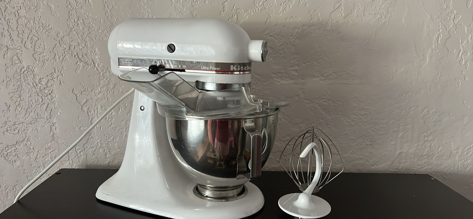 KitchenAid Ultra Power Stand Mixer White with Bowl, Whisk, Dough Hook