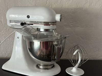 KitchenAid Ultra Power Stand Mixer White with Bowl, Whisk, Dough Hook