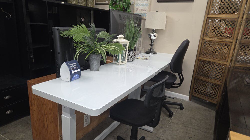 Desk with Charging Ports and more