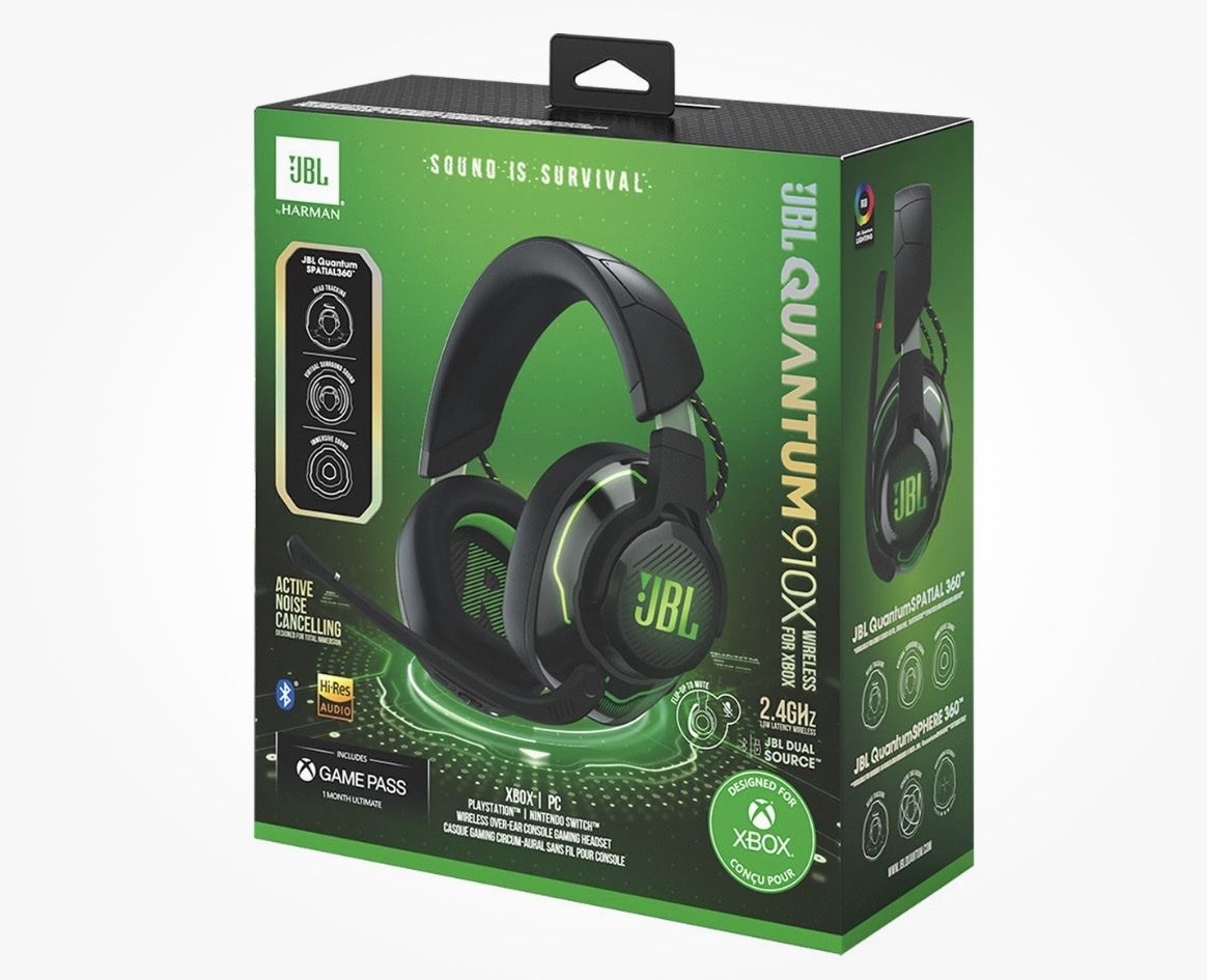 JBL Quantum 910X Wireless Gaming Headset with Active Noise Cancelling & Spatial Audio