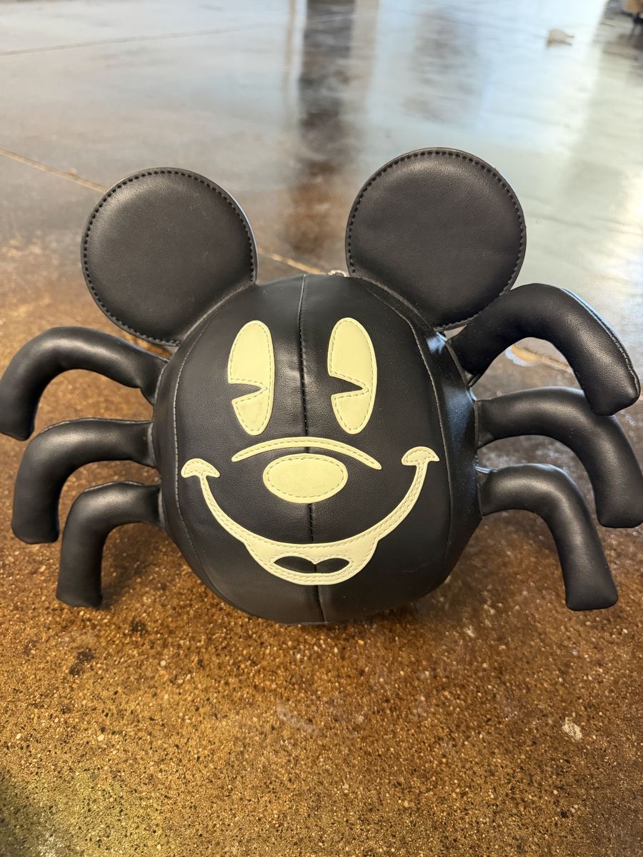 Loungefly Stitch Shoppe Mickey Spider Crossbody Bag Halloween Glow-in-Dark Disney