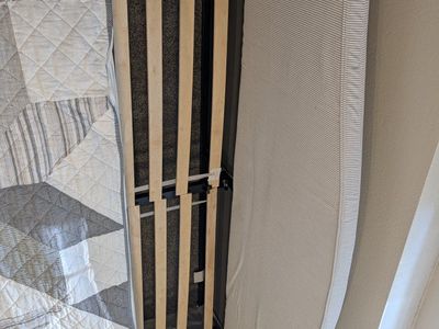 King IKEA Bed Frame with LYNGÖR Foundation