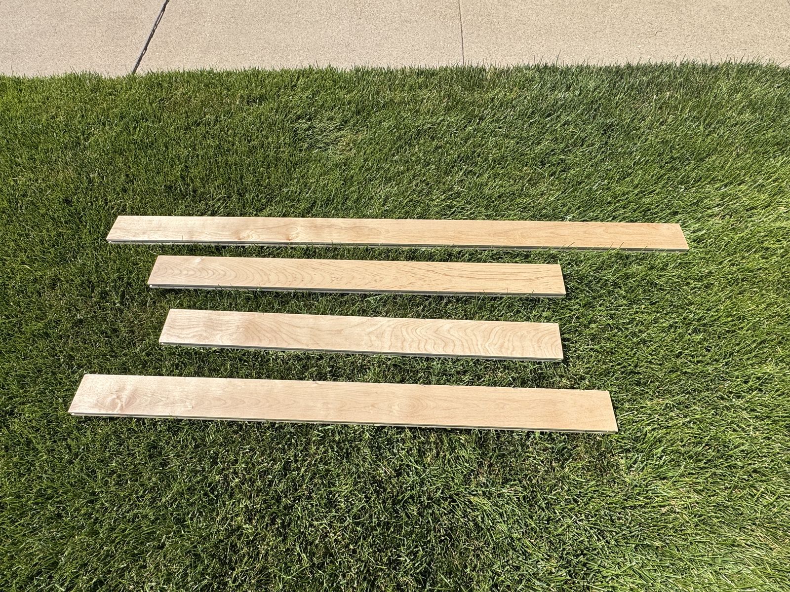 Hardwood Birch Landing Treads & Return   - Natural Finish