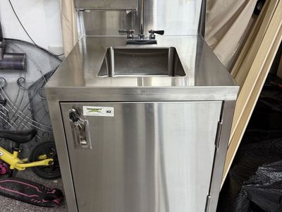 Portable Sink Cart w/ Hot and Cold Water