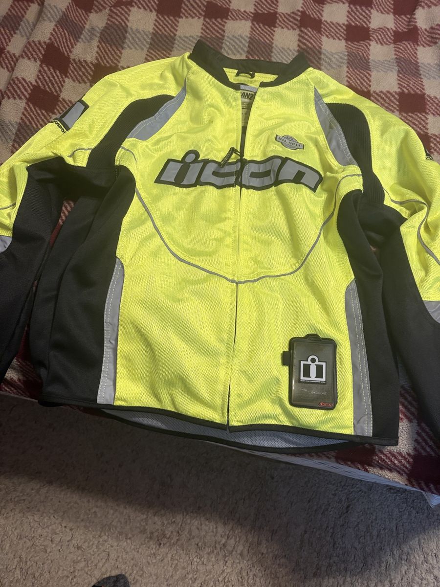 Men’s Hi Vis Motorcycle Jacket Size XL