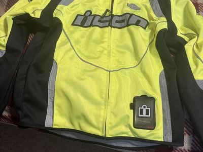 Men’s Hi Vis Motorcycle Jacket Size XL