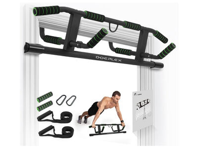 Doeplex Multi-Grip Pull-Up Bar with Smart Hook Technology