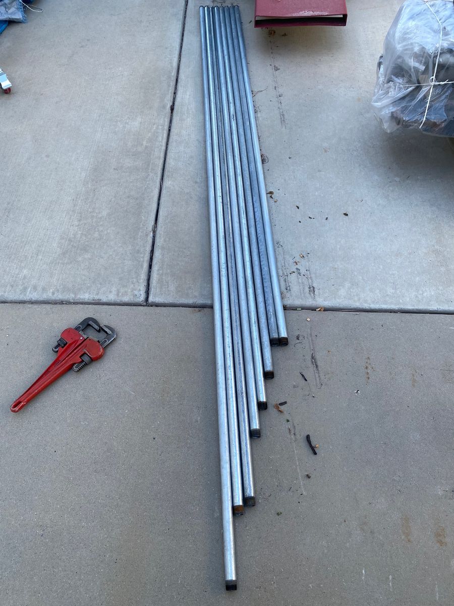 3/4" Galvanized pipe, floor flange, elbow, Tee, 90 degree, fittings