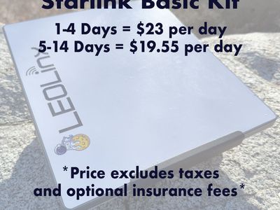 Starlink Mini Kit Rental - Unlimited Data - Starting at $23 Per Day