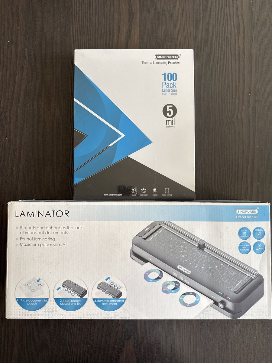 9-Inch Laminator Machine with 100 pack sheets
