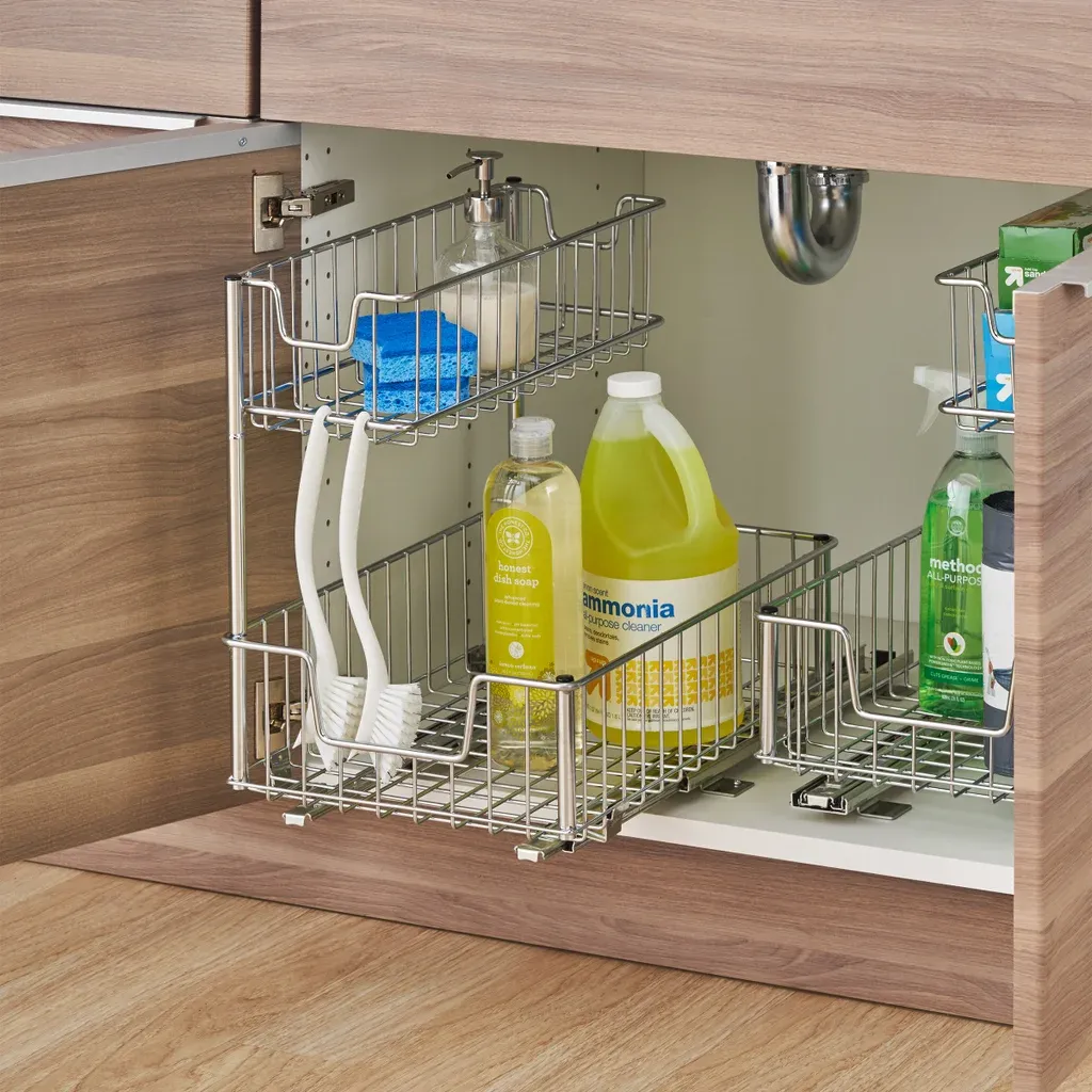 Brand new TRINITY Wire Undersink Organizer with Slide.