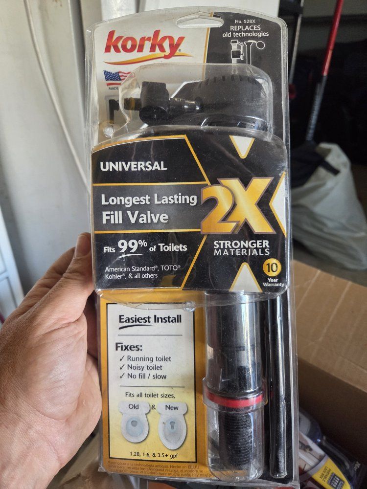 Korky 528X Universal Longest Lasting Toilet Fill Valve - Fits 99% of Toilets - Easiest Install