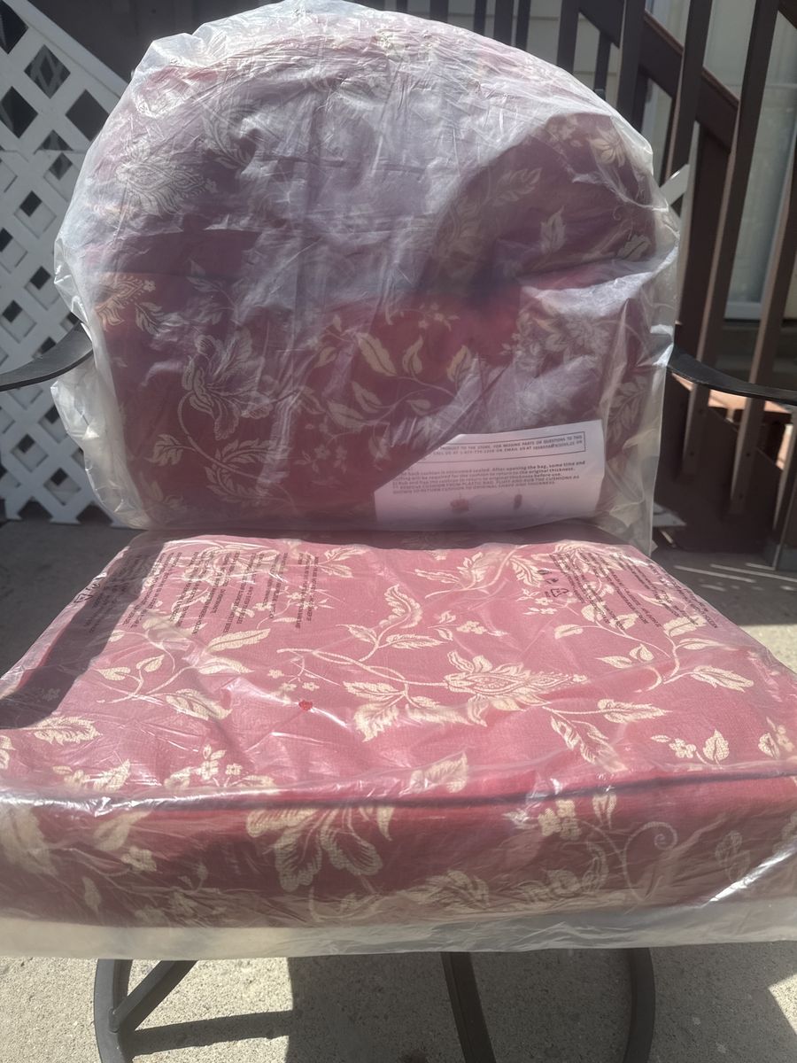 New, cushions for 4 chairs.