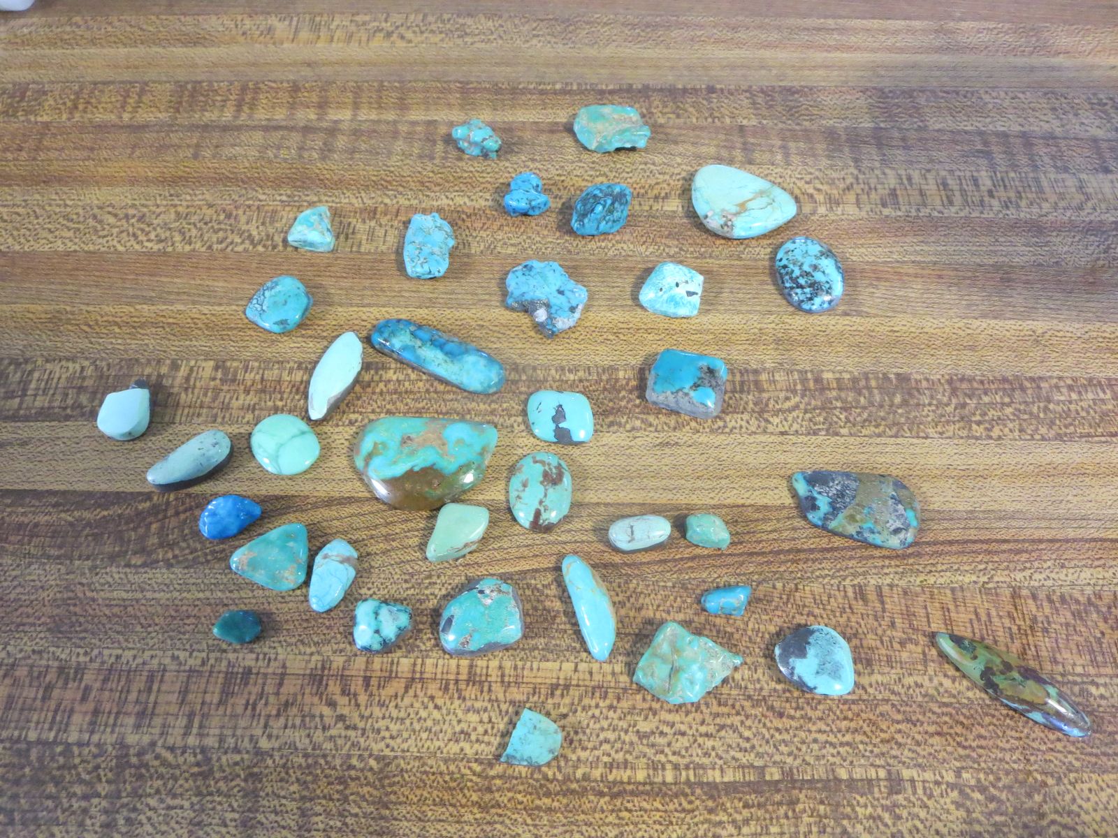 Assorted Natural Turquoise Cabochons & Nuggets - Polished Gemstones for Jewelry Making & Crafts