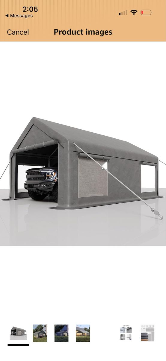 Extra Large Carport Tent - Heavy Duty Portable Garage Canopy Shelter