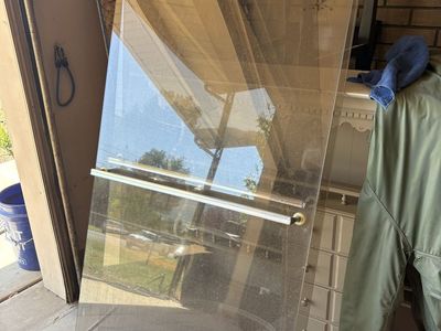 Pair of Tempered Glass Shower Doors – 30” × 56” – $170