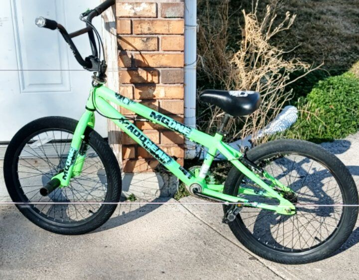 green BMX bike