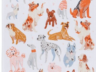 DANICA JUBILEE DISHTOWELS PATTERN DOGS / 6 TOWELS SOLD SEPARATELY