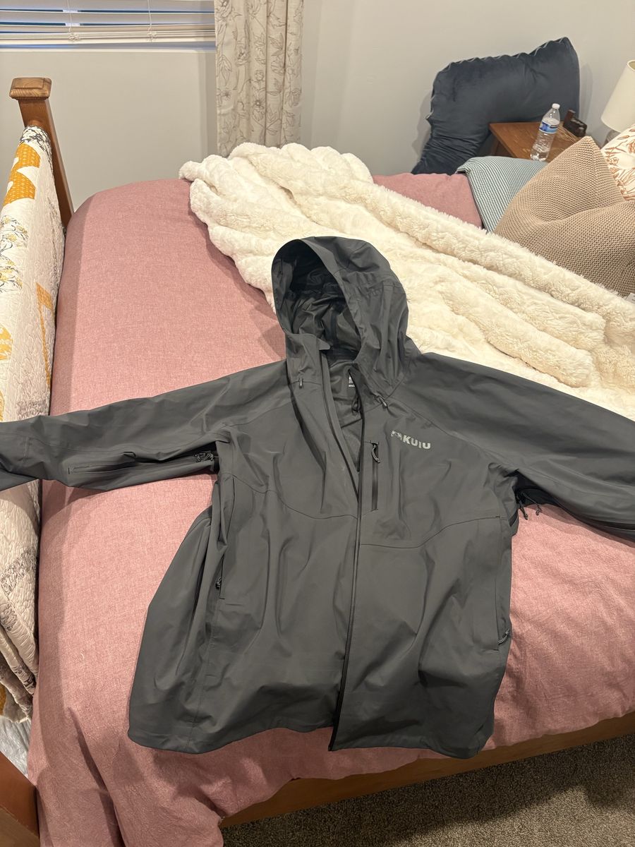 Kuiu Northridge Rain Jacket Charcoal Grey Size XXL Toray Delfy DWR