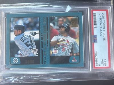 ICHIRO & PUJOLS ROOKIE CARD PSA 9