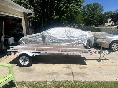 Utility Trailer with Wood Deck & Spare Tire - Great for Hauling 4x10. OBO