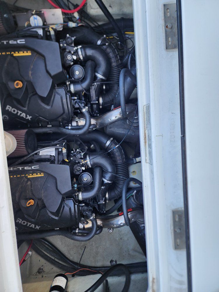 Sea-Doo Jet Boat with Twin Rotax 4-TEC Engines, Wake Tower, Bimini Top