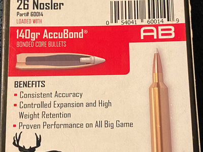 260 Nosler 140 gr Accubond