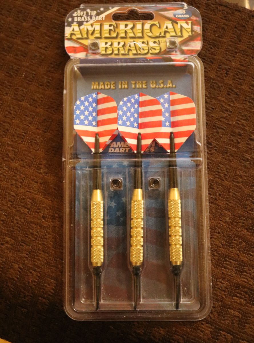 New Vintage American Brass 18 grams Darts with Fantail Flights