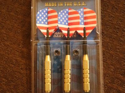 New Vintage American Brass 18 grams Darts with Fantail Flights