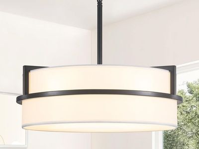 19.7" Black Drum Chandelier