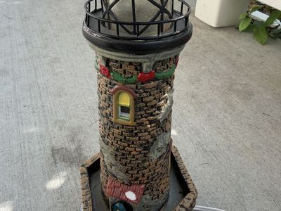 Lighted Christmas Lighthouse Village Building Figurine with Power Cord
