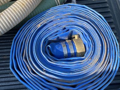 Used Blue Discharge Hose and Intake Hoses