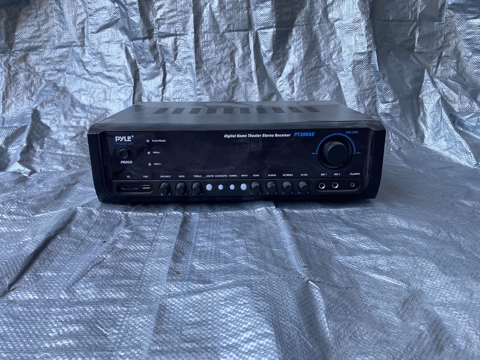 Pyle PT390AU 300W Digital Home Stereo Receiver – USB, SD, AM/FM