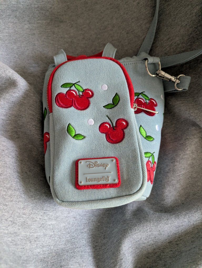 Loungefly Denim Mickey Mouse water bottle holder