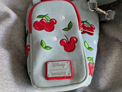 Loungefly Denim Mickey Mouse water bottle holder