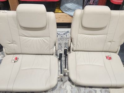 Toyota/Lexus*OEM Beige Leather 3rd Row Folding Jump Seats Pair