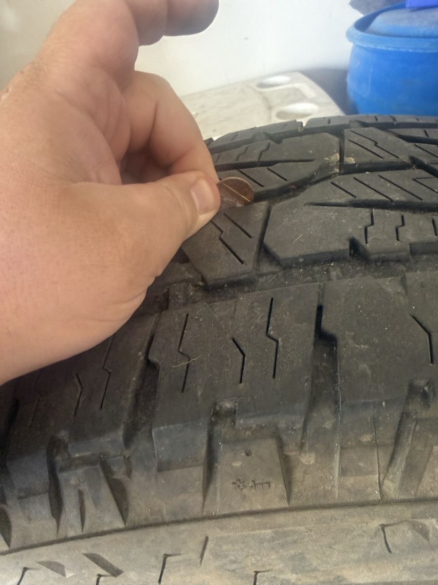 255/70R18 116S All-Season Tire - Good Tread Depth (Penny Test)